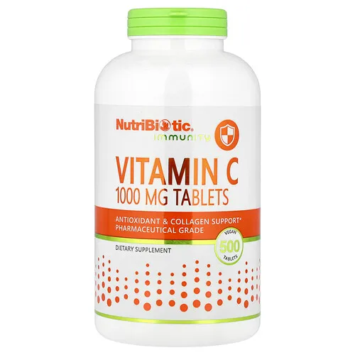 NutriBiotic, Inmunidad, Vitamina C, 1000 mg, 500 comprimidos veganos