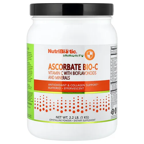 NutriBiotic, Inmunidad, Ascorbato Bio-C, Vitamina C con bioflavonoides y minerales, 1 kg (2,2 lb)