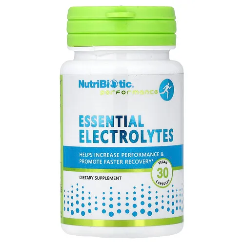 NutriBiotic, Rendimiento, Electrolitos esenciales, 30 cápsulas veganas