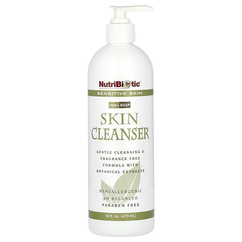 NutriBiotic, Agente de limpieza para la piel, sin jabón, sin fragancia, 473 ml (16 oz. líq.)