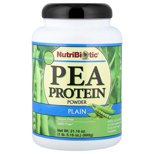 NutriBiotic, Proteína de guisante en polvo, Natural, 600 g (1 lb 5,16 oz)