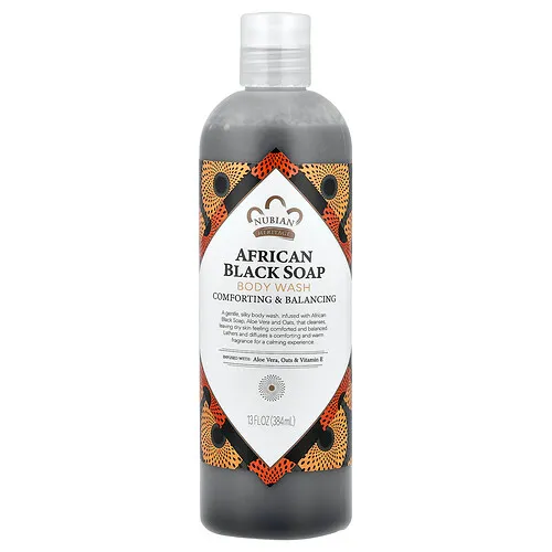 Nubian Heritage, Jabón negro africano, Gel de ducha, 384 ml (13 oz. líq.)