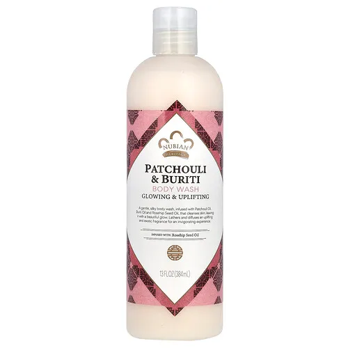 Nubian Heritage, Jabón líquido, pachulí y buriti, 384 ml (13 oz. líq.)
