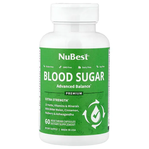 NuBest, Azúcar en la sangre, 60 cápsulas vegetales