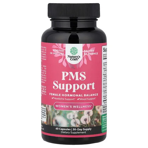 Nature's Craft, Bienestar de la mujer, Refuerzo para el síndrome premenstrual, 60 cápsulas