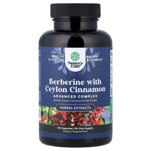 Nature's Craft, Berberina con canela de Ceilán, 90 cápsulas