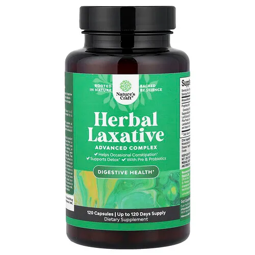 Nature's Craft, Laxante herbal, Complejo avanzado, 120 cápsulas