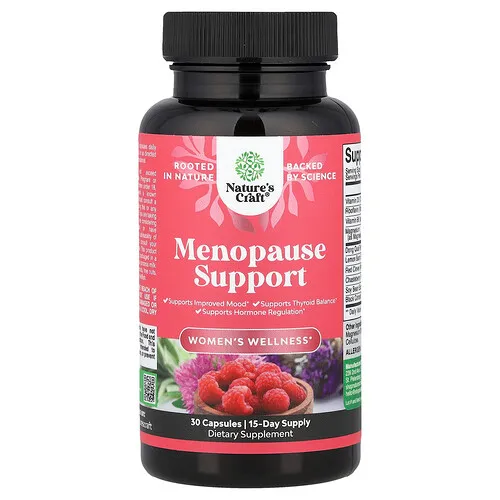 Nature's Craft, Bienestar de la mujer, Refuerzo para la menopausia, 30 cápsulas
