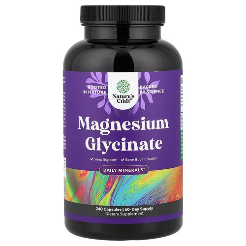 Nature's Craft, Glicinato de magnesio, 240 cápsulas (100 mg por cápsula)