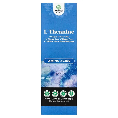 Nature's Craft, L-teanina, Sin alcohol, 60 ml