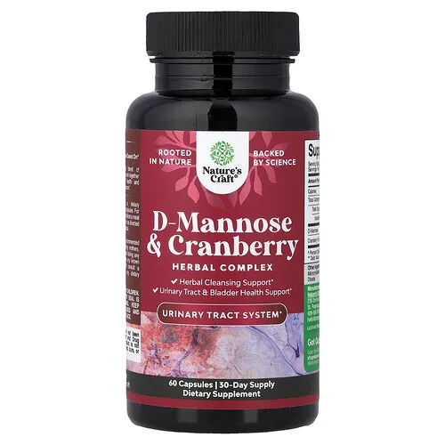 Nature's Craft, D-manosa y arándano rojo, 60 cápsulas