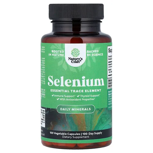 Nature's Craft, Selenio, 200 mcg, 100 cápsulas vegetales