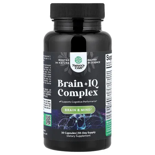 Nature's Craft, Brain + IQ Complex, 30 Capsules