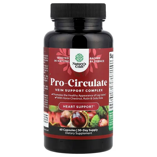 Nature's Craft, Pro-Circulate, Complejo de refuerzo para las venas, 60 cápsulas
