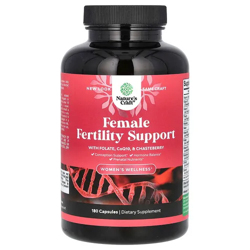 Nature's Craft, Bienestar de la mujer, Refuerzo para la fertilidad femenina, 180 cápsulas