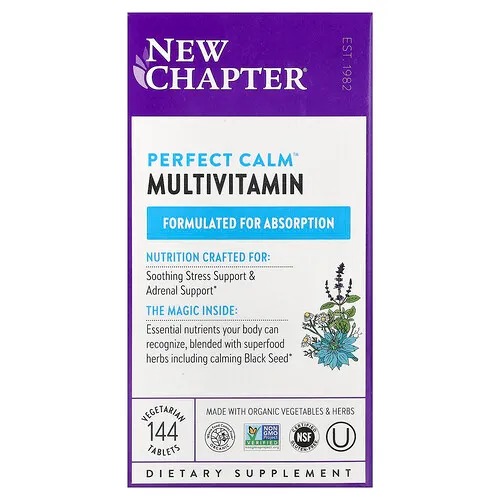New Chapter, Perfect Calm™, Suplemento multivitamínico, 144 comprimidos vegetales