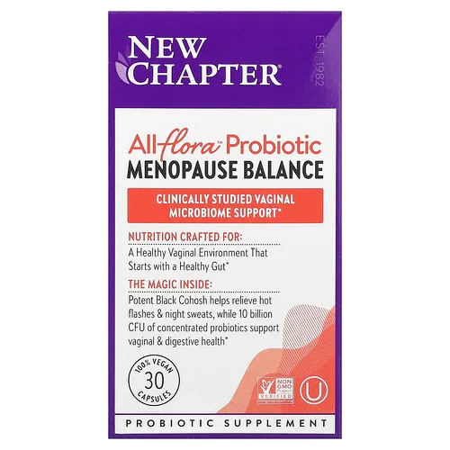 New Chapter, Allflora™, Probiótico para favorecer el equilibrio de la menopausia, 30 cápsulas veganas