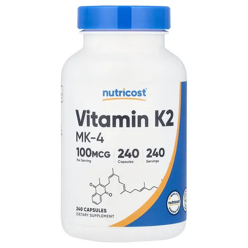 Nutricost, Vitamina K2, MK-4, 100 mcg, 240 cápsulas