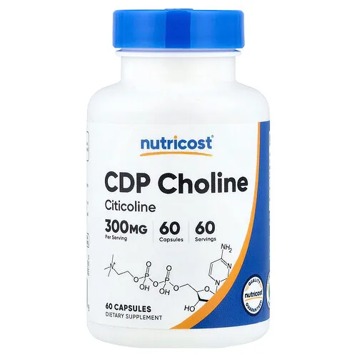 Nutricost, CDP, Colina, Citicolina, 60 cápsulas