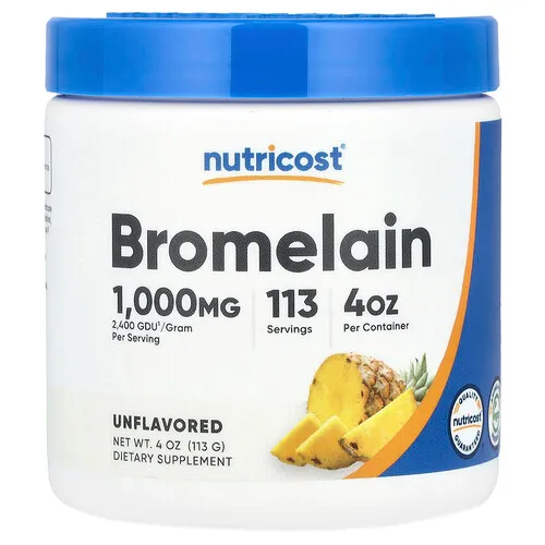 Nutricost, Bromelaína, Sin sabor, 113 g (4 oz)