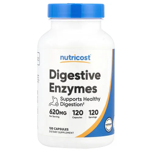 Nutricost, Enzimas digestivas, 620 mg, 120 cápsulas