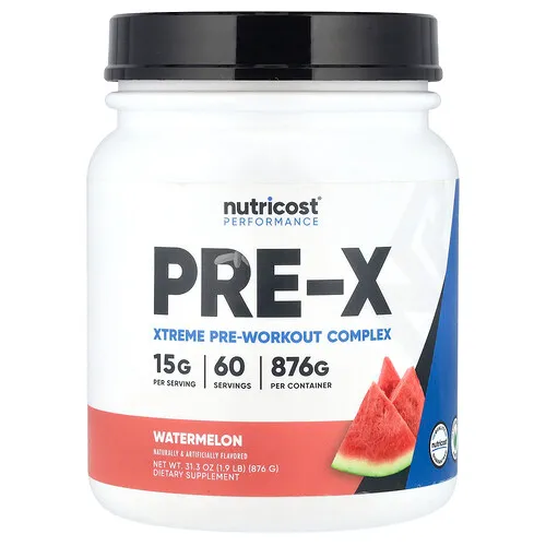 Nutricost, Performance, Pre-X, Complejo de preentrenamiento Xtreme, Sandía, 876 g (1,9 lb)