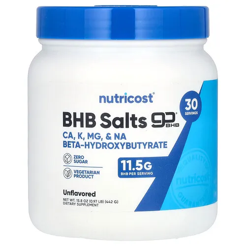 Nutricost, Sales de BHB, goBHB®, Sin sabor, 442 g (0,97 lb)