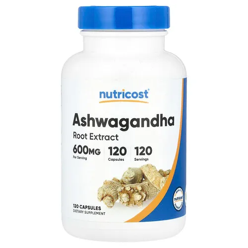Nutricost, Extracto de raíz de ashwagandha, 600 mg, 120 cápsulas