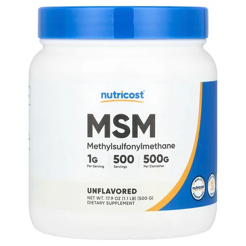 Nutricost, MSM, Sin sabor, 500 g (17,9 oz)