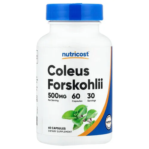 Nutricost, Coleus forskohlii, 60 cápsulas (250 mg por cápsula)