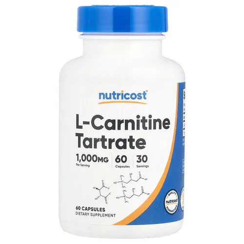 Nutricost, Tartrato de L-carnitina, 60 cápsulas (500 mg por cápsula)