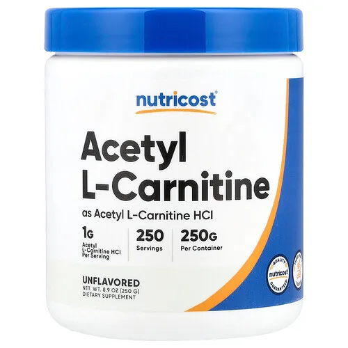 Nutricost, Acetil-L-carnitina, Sin sabor, 250 g (8,9 oz)