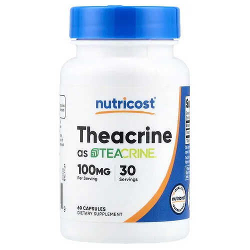 Nutricost, Theacrine en forma de Teacrine®, 60 cápsulas (50 mg por cápsula)
