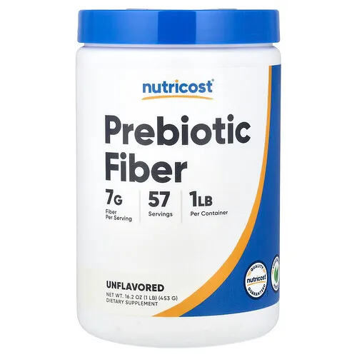 Nutricost, Fibra prebiótica, Sin sabor, 453 g (16,2 oz)