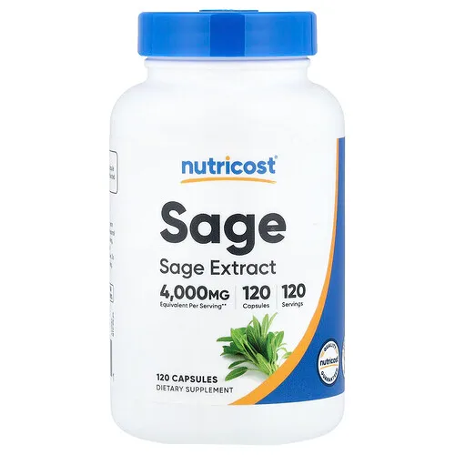 Nutricost, Salvia, 120 cápsulas (400 mg por cápsula)