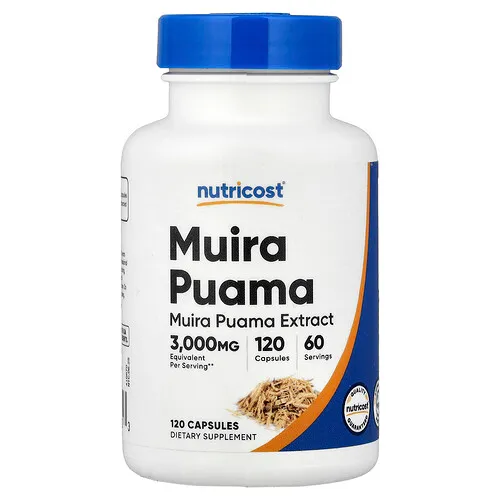 Nutricost, Muira puama, 120 cápsulas (150 mg por cápsula)