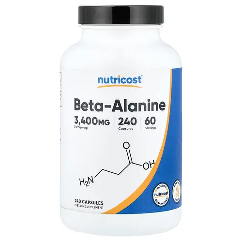 Nutricost, Beta-alanina, 240 cápsulas (850 mg por cápsula)