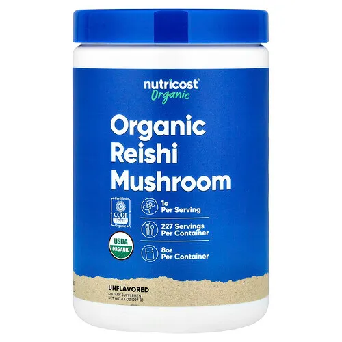 Nutricost, Hongo reishi orgánico, Sin sabor, 8,1 oz (227 g)
