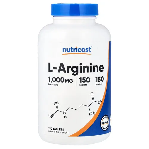 Nutricost, L-arginina, 1.000 mg, 150 comprimidos