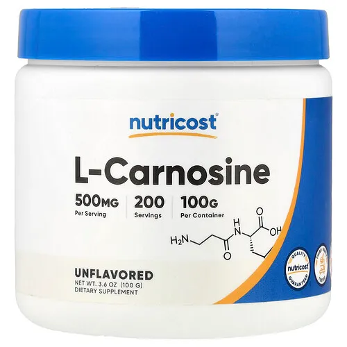 Nutricost, L-carnosina, Sin sabor, 100 g (3.6 oz)