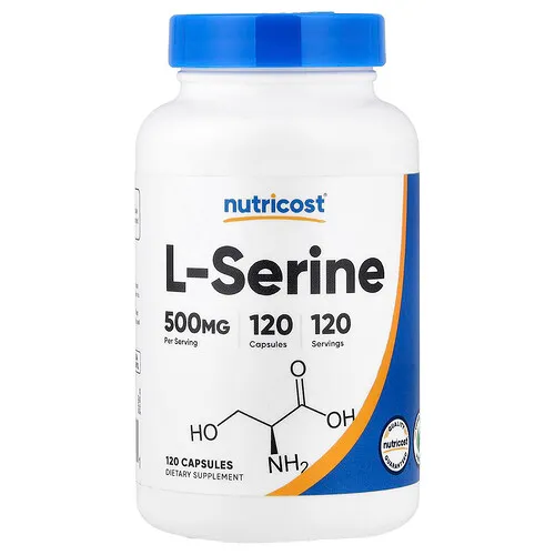 Nutricost, L-serina, 500 mg, 120 cápsulas