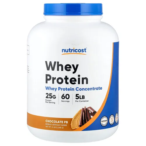 Nutricost, Concentrado de proteína de suero de leche, Chocolate y manjares, 2268 g (5 lb)