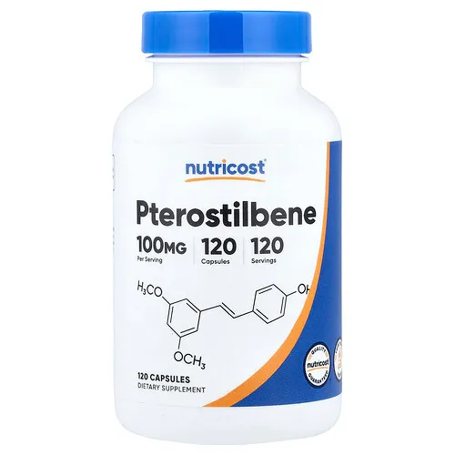 Nutricost, Pteroestilbeno, 100 mg, 120 cápsulas