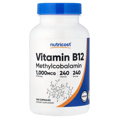 Nutricost, Vitamina B12, 1000 mcg, 240 cápsulas