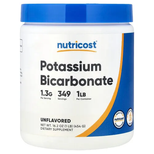 Nutricost, Bicarbonato de potasio, Sin sabor, 454 g (16.2 oz)