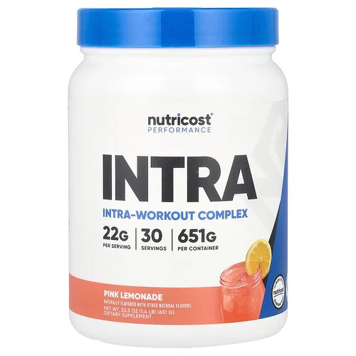 Nutricost, Rendimiento, Complejo intraentrenamiento, Limonada rosa`` 651 g (1,4 lb)