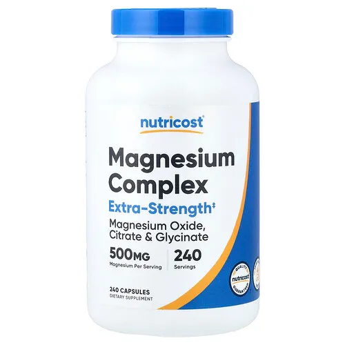 Nutricost, Complejo de magnesio, 500 mg, 240 cápsulas