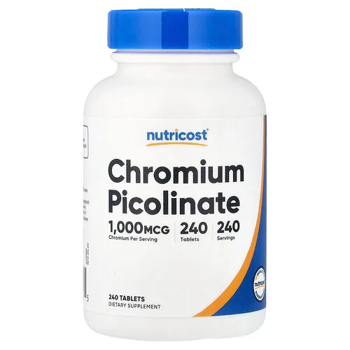 Nutricost, Picolinato de cromo, 1000 mcg, 240 comprimidos