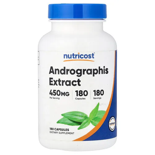 Nutricost, Extracto de Andrographis, 450 mg, 180 cápsulas