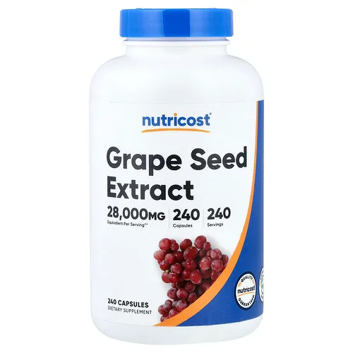 Nutricost, Extracto de semilla de uva, 240 cápsulas (400 mg por cápsula)